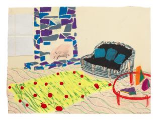 Shara Hughes - Three Blue Pillows