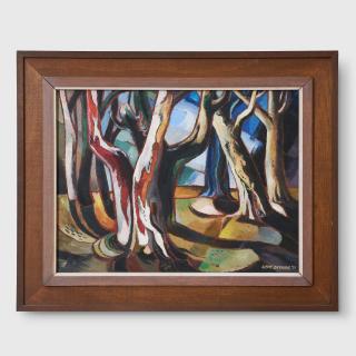 Shay Docking - Trees at Warracknabeal, Victoria, 1955