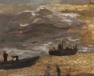 Sheila Fell, R.A. - Boats near Maryport, Cumbria