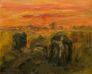 Sheila Fell R.A. - Cornfield Evening