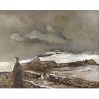 Sheila Fell, R.A. - Country Road In Winter, Cumberland Ii