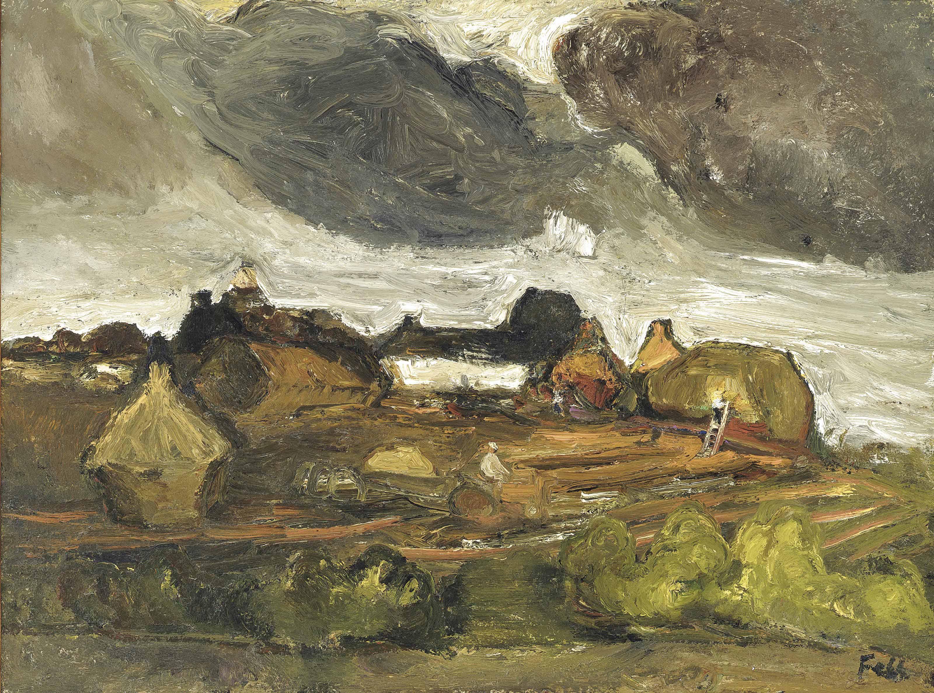 Sheila Fell, R.A. - Farm In A Field