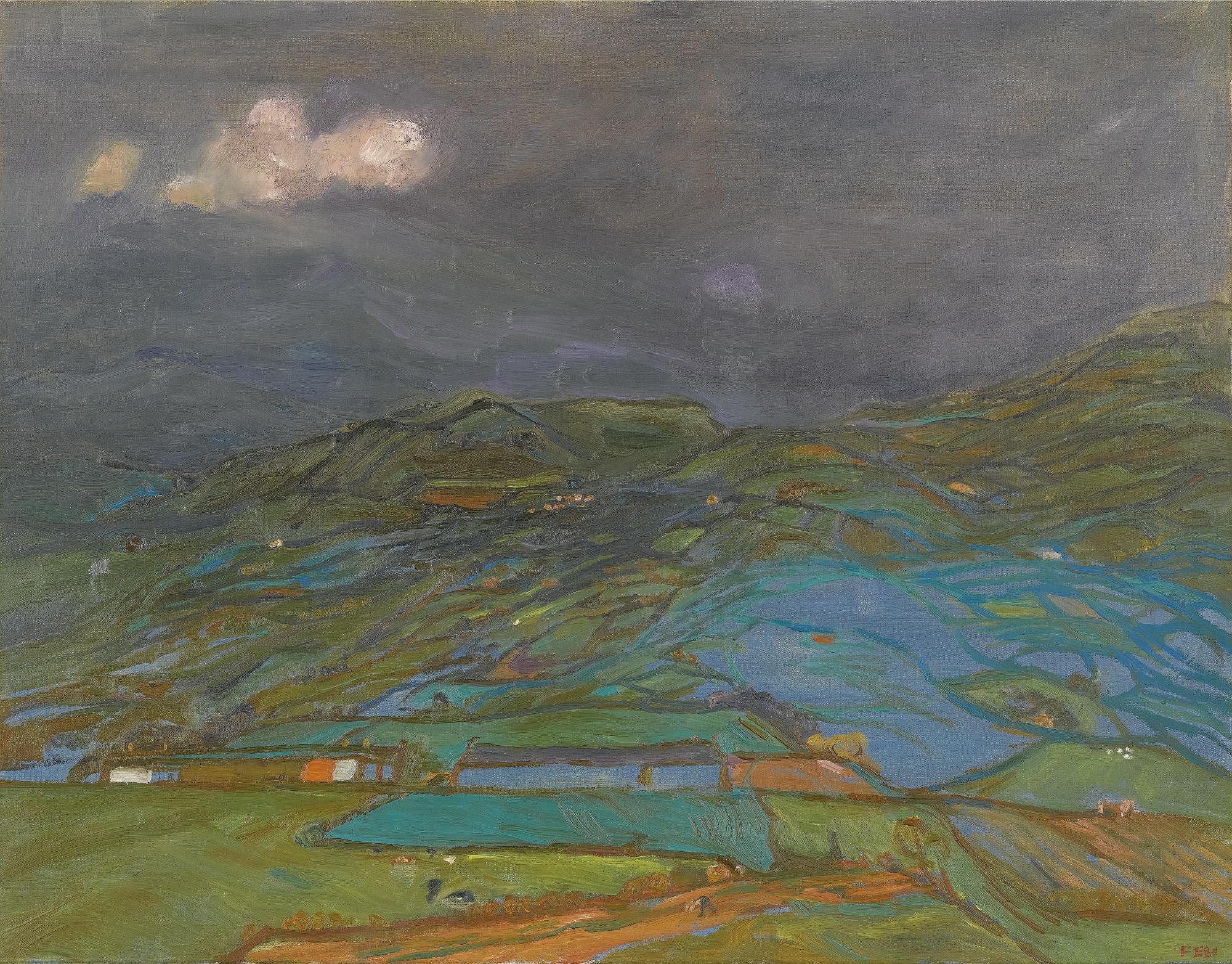 Sheila Fell, R.A. - Farmland At Aspatria