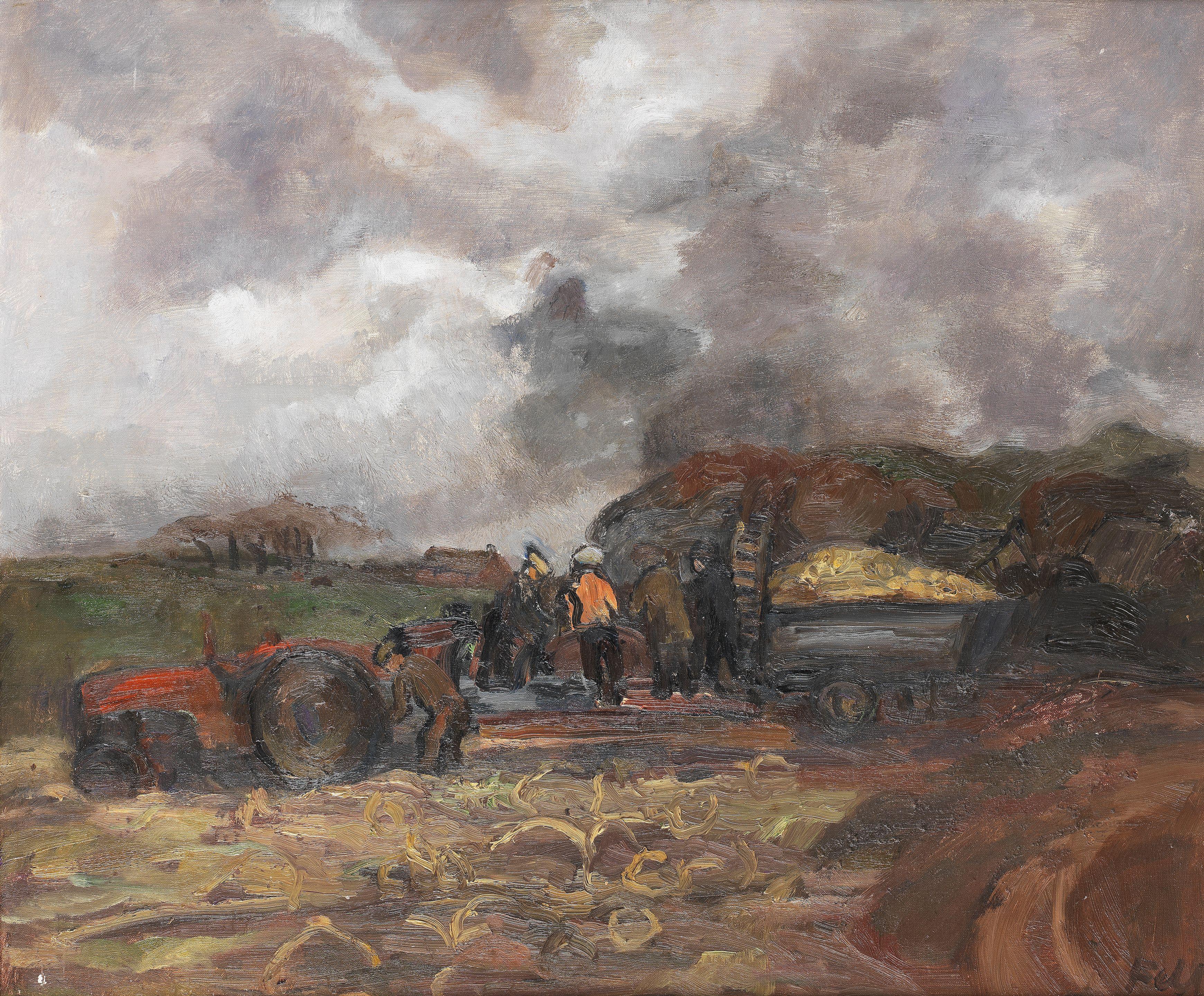 Sheila Fell R.A. - Potato Harvesting, Cumberland