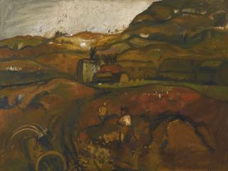 Sheila Fell, R.A. - Potato Picking At Aigle Ghyll, I