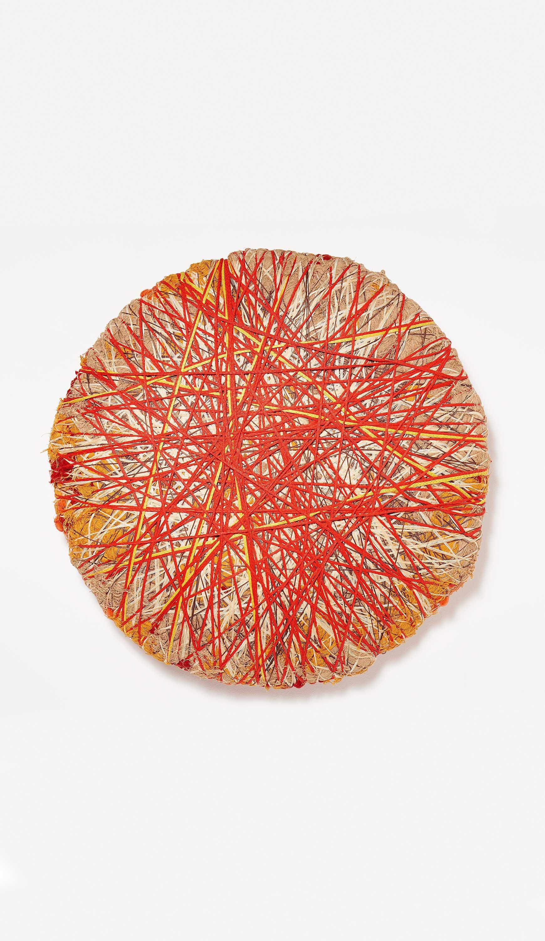 Sheila Hicks - Soft Stone Fiber Sculpture Orange.