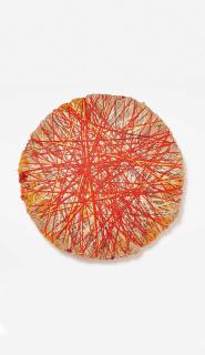 Sheila Hicks - Soft Stone Fiber Sculpture Orange.