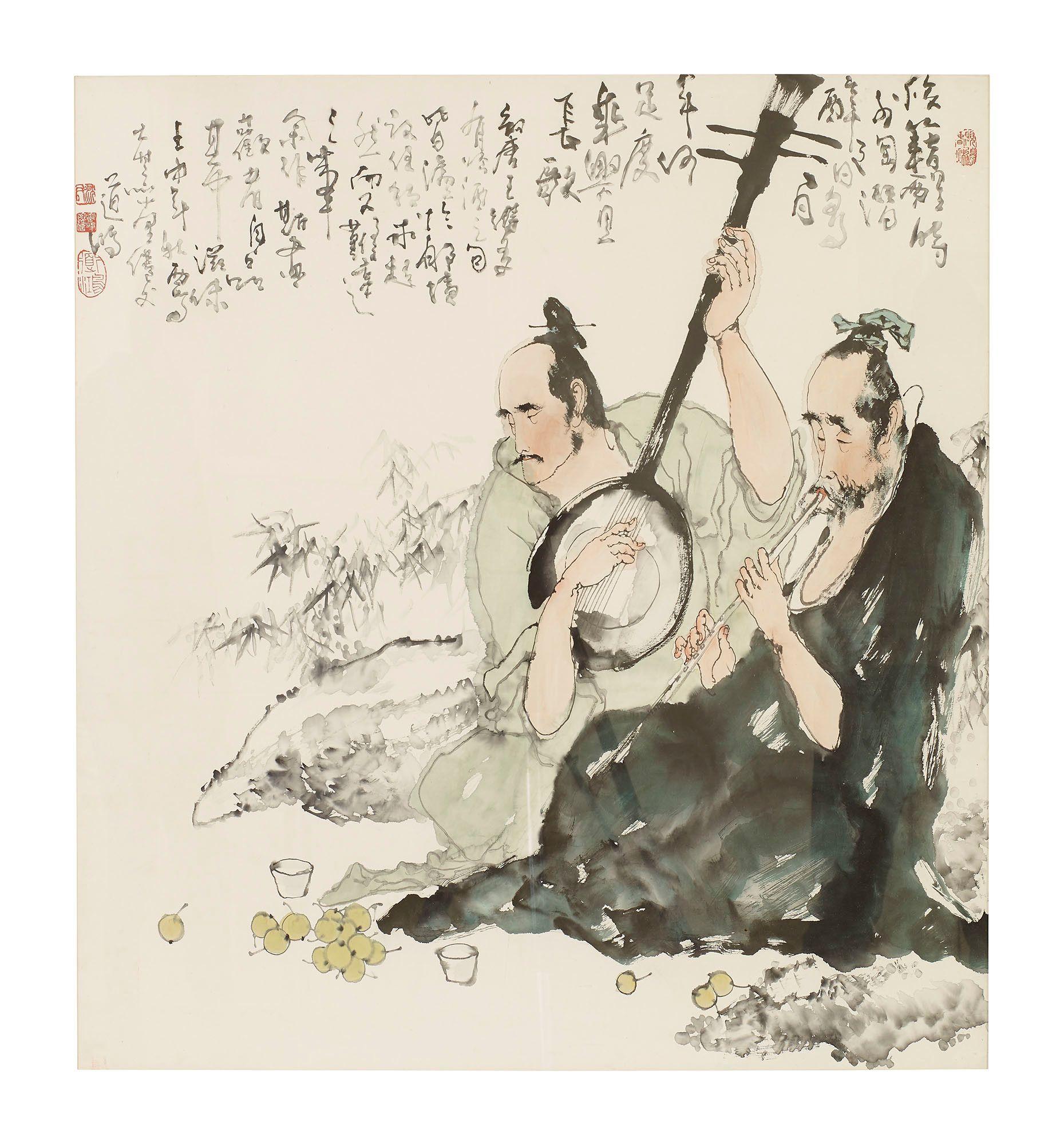 Shen Daohong - Playing the Flute and Zither