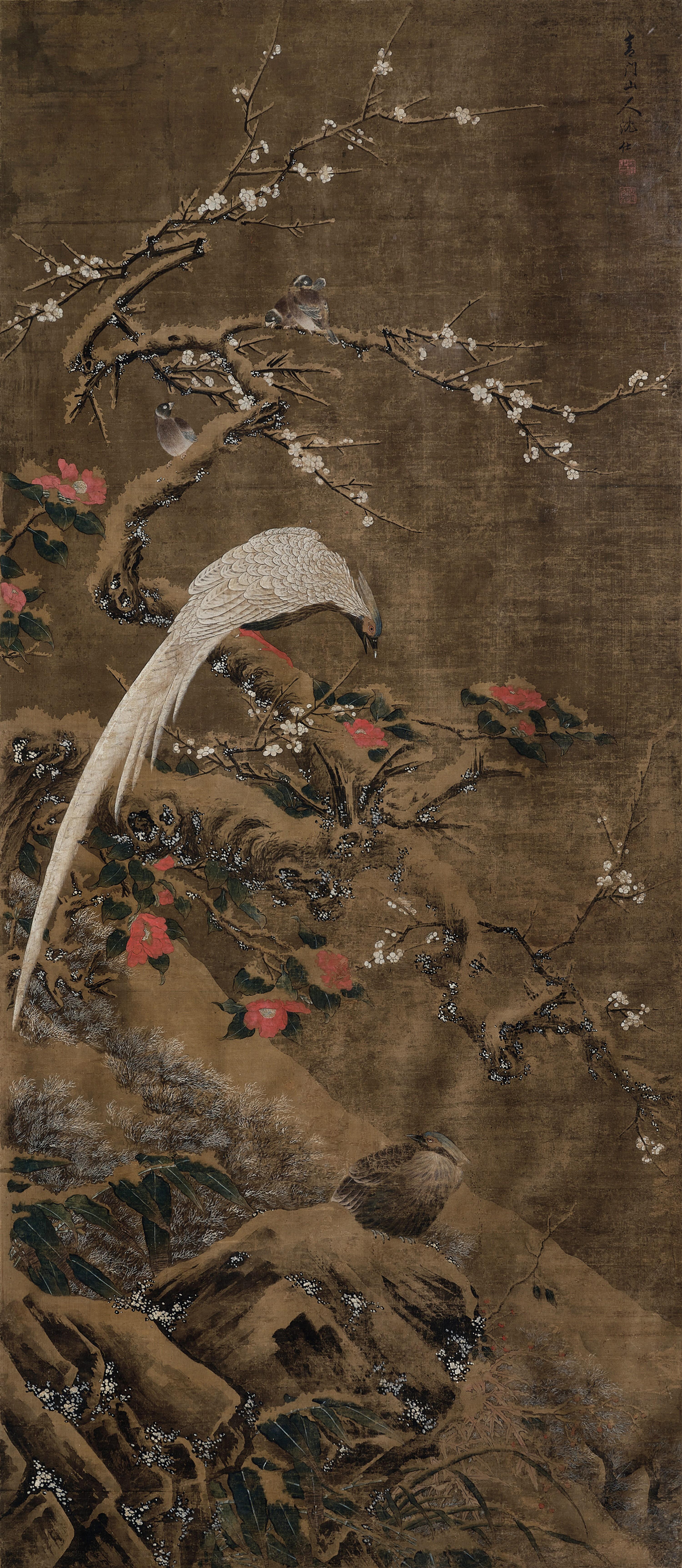 Shen Shi - Plum Blossoms And Magpie