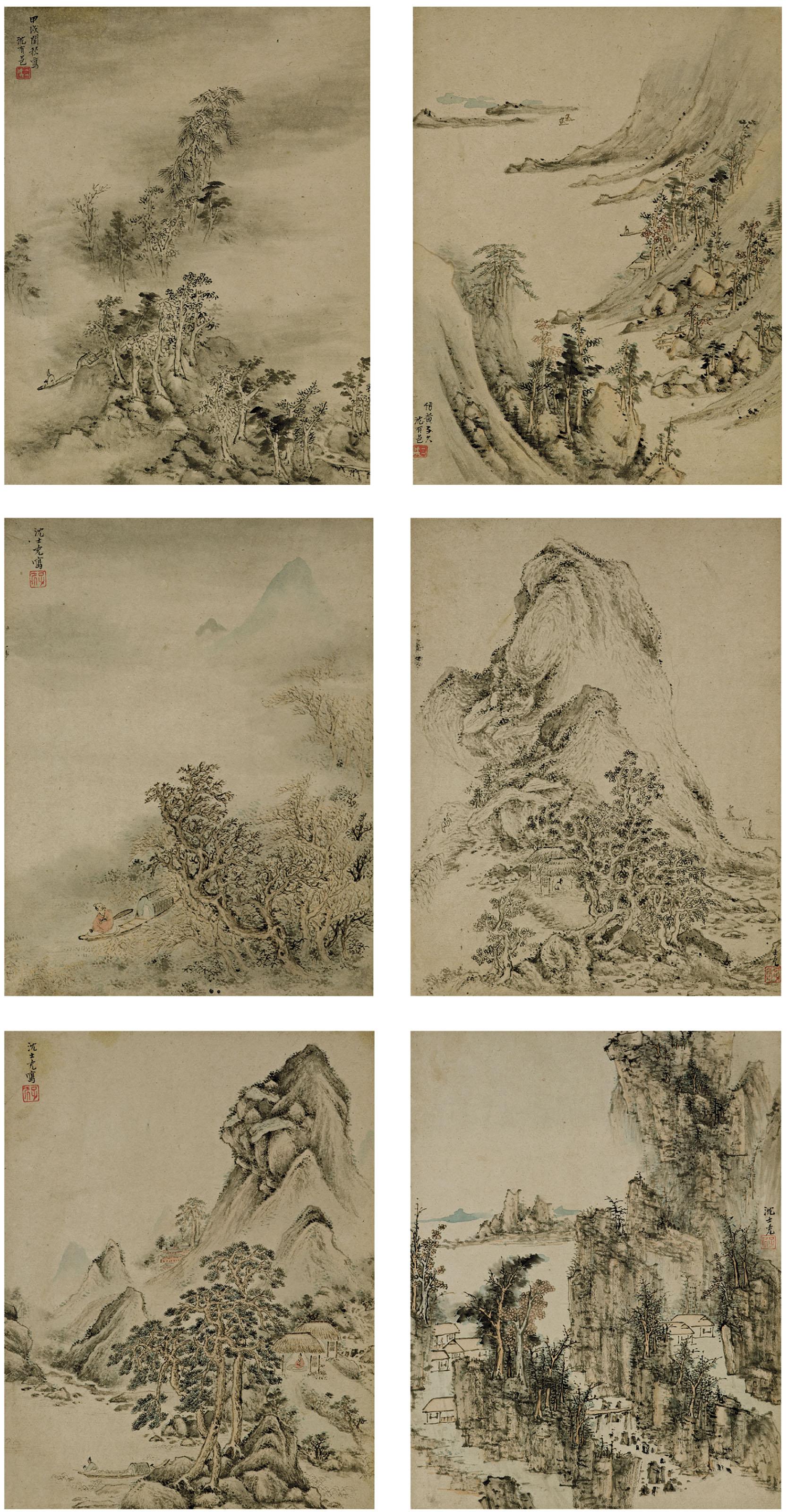 Shen Shichong - Landscapes in Ancient Styles
