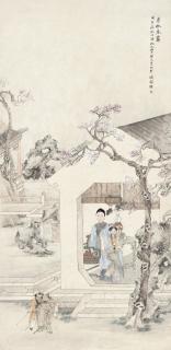 Shen Xinhai - Amusement In The Courtyard