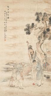 Shen Xinhai - Delivering Wine to Tao Qian