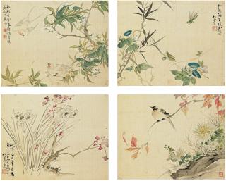 Shen Zhuo - Album of Flowers, Birds and Insects