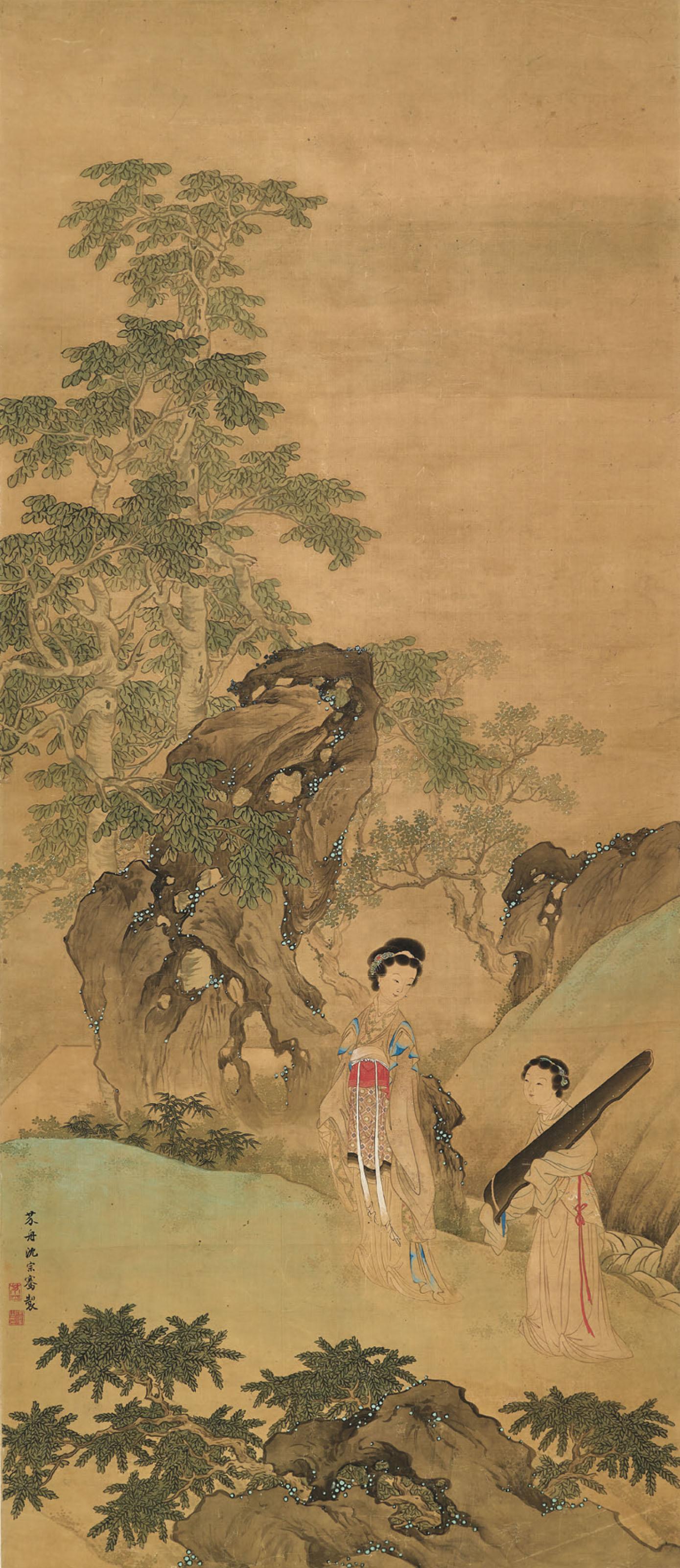 Shen Zongqian - Lady and Attendant