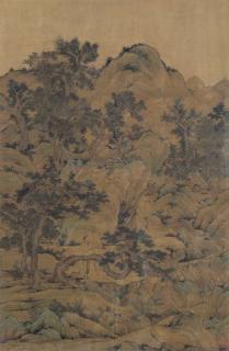Sheng Mao - Scholar Leaning Against A Pine Tree