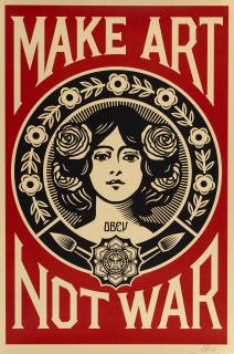 Shepard Fairey - Make art, not war, 2021