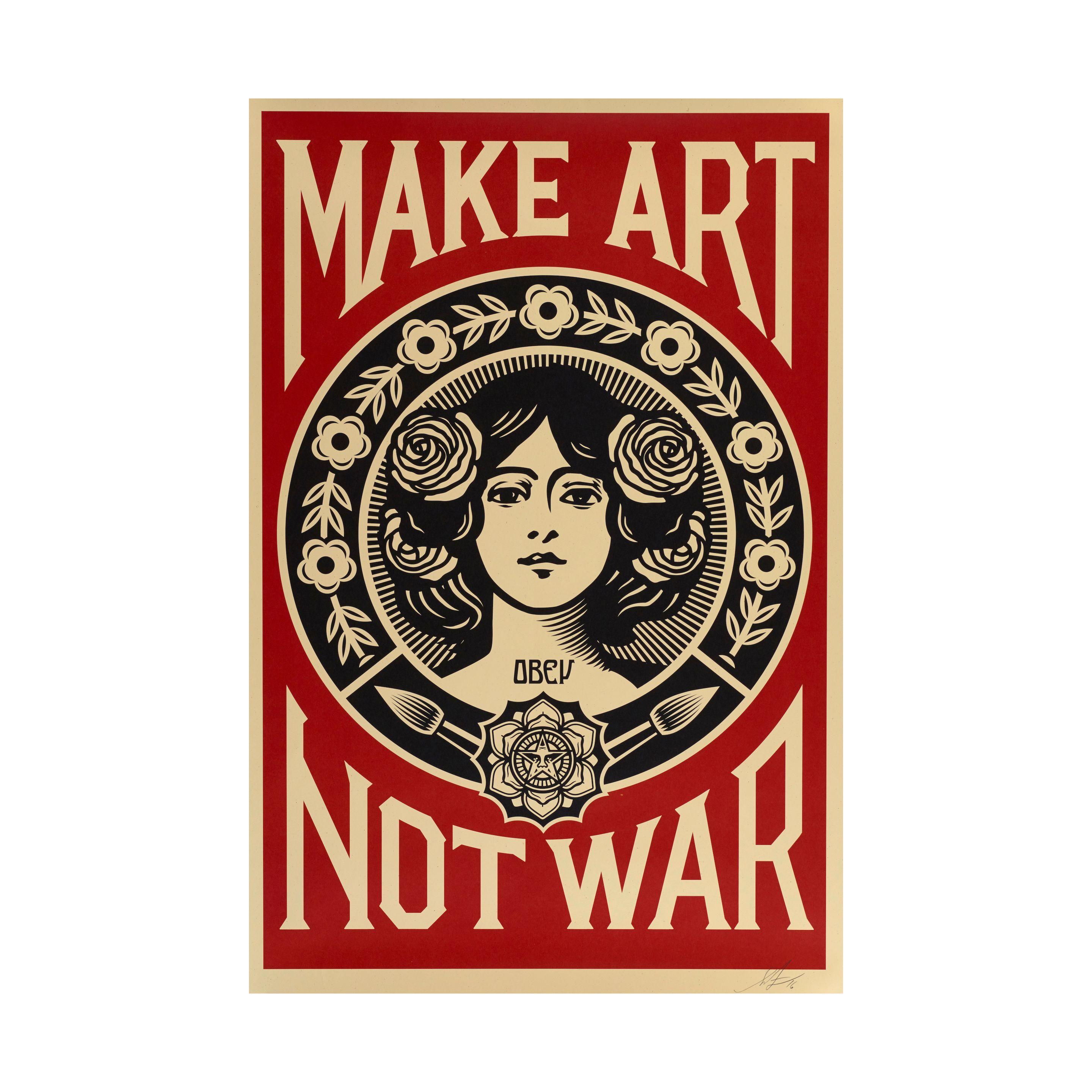 Shepard Fairey - Make art, not war, 2021