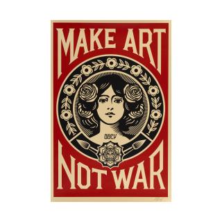 Shepard Fairey - Make art, not war, 2021