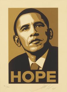 Shepard Fairey - Obama Hope Gold, from Artists for Obama