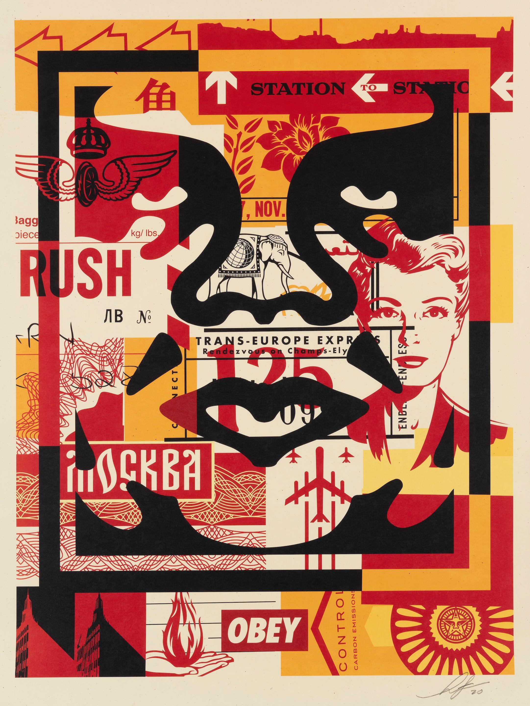 Shepard Fairey - Obey Face Collage, 2020