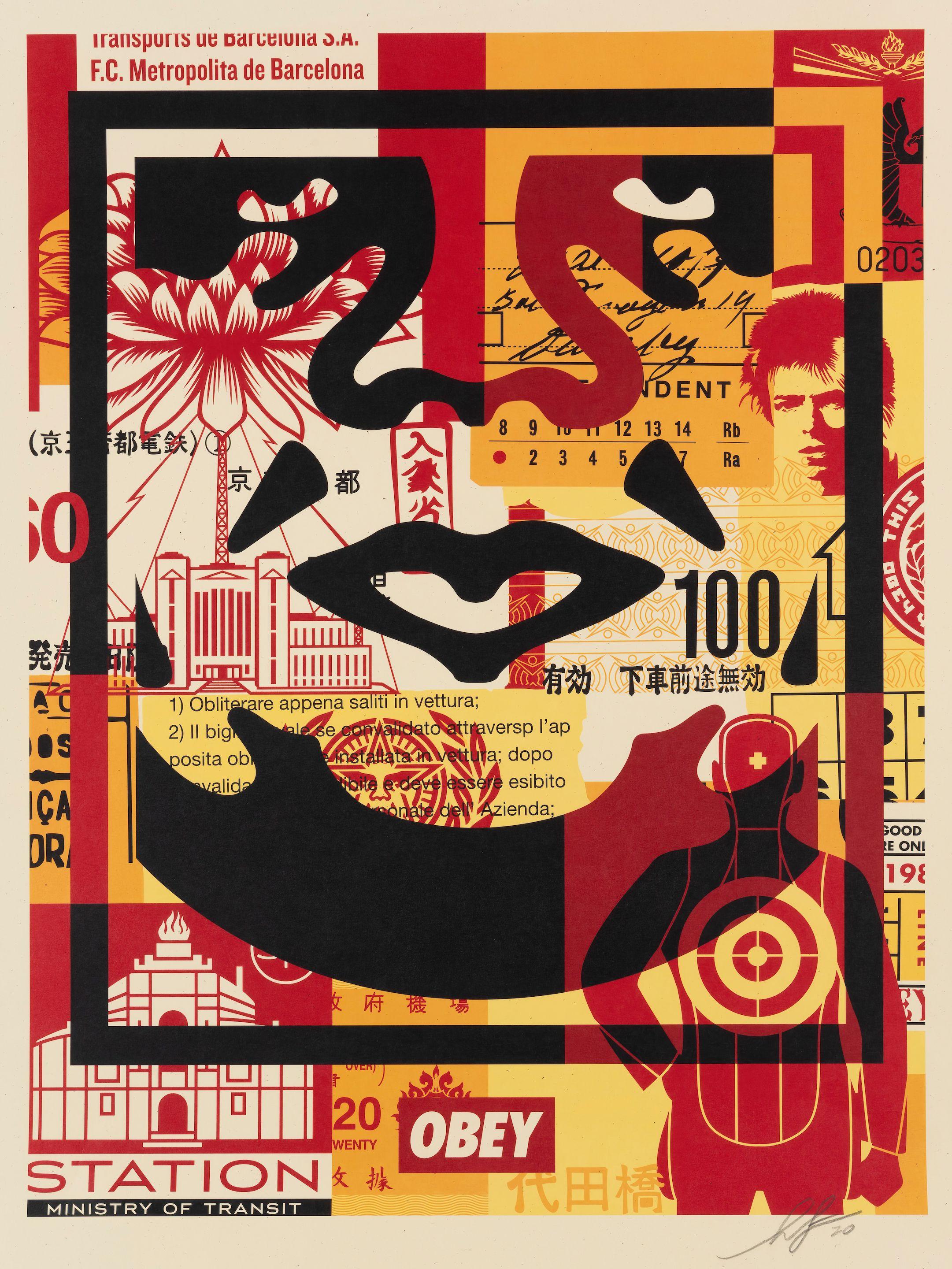 Shepard Fairey - Obey Face Collage, 2020