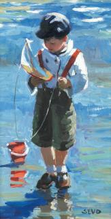 Sherree Valentine-Daines - Boy with Toy Boat