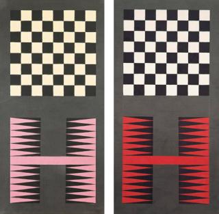 Sherrie Levine - Lead Check and Chevrons #5 & #12