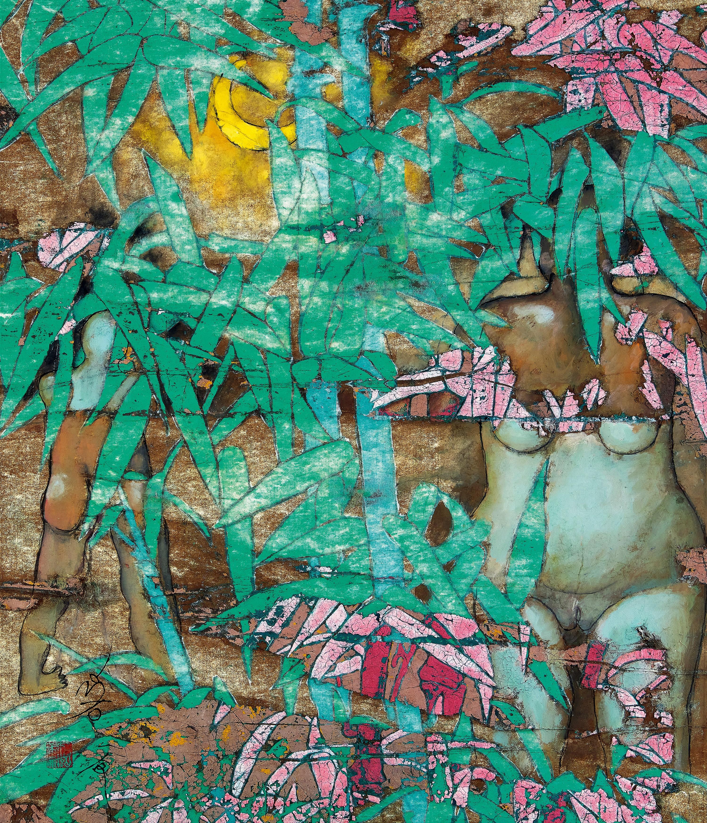 Shi Hu - Moonlight (Painted In 1993)