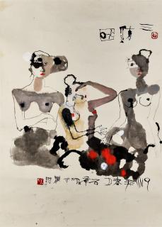 Shi Hu - Three Girls, 1994