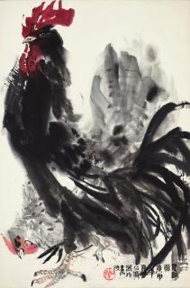 Shi Qi - Two Roosters