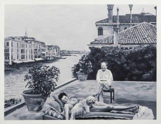 Shi Xinning - A Holiday In Venice - At The Balcony Of Ms. Guggenheim