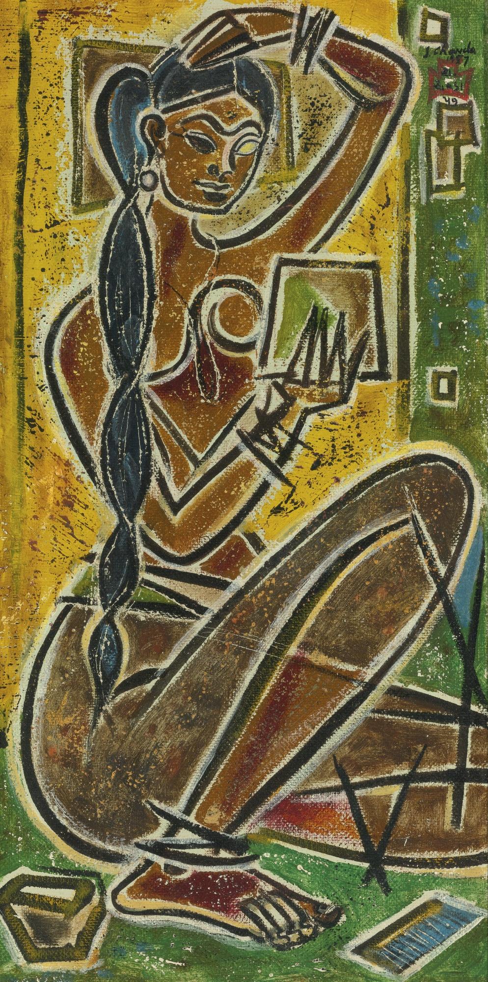 Shiavax Chavda - Untitled (Woman At Her Toilette)