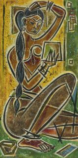 Shiavax Chavda - Untitled (Woman At Her Toilette)