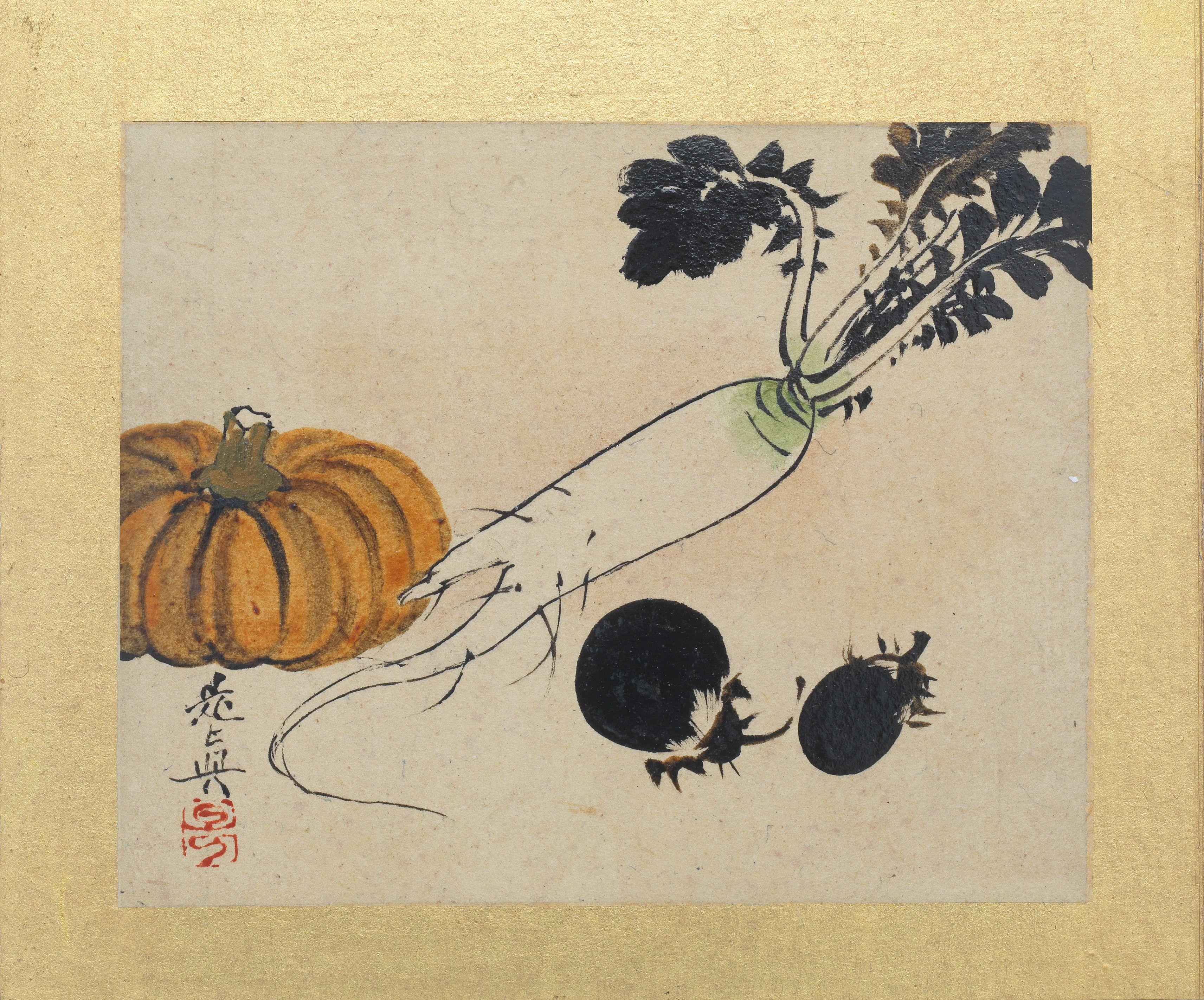 Shibata Zeshin - An Album of Eleven Miniature Urushi-e (Lacquer Paintings)