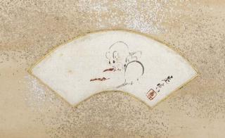 Shibata Zeshin - An Album of Six Miniature Fan Paintings of Birds, Fruit and Flower subjects