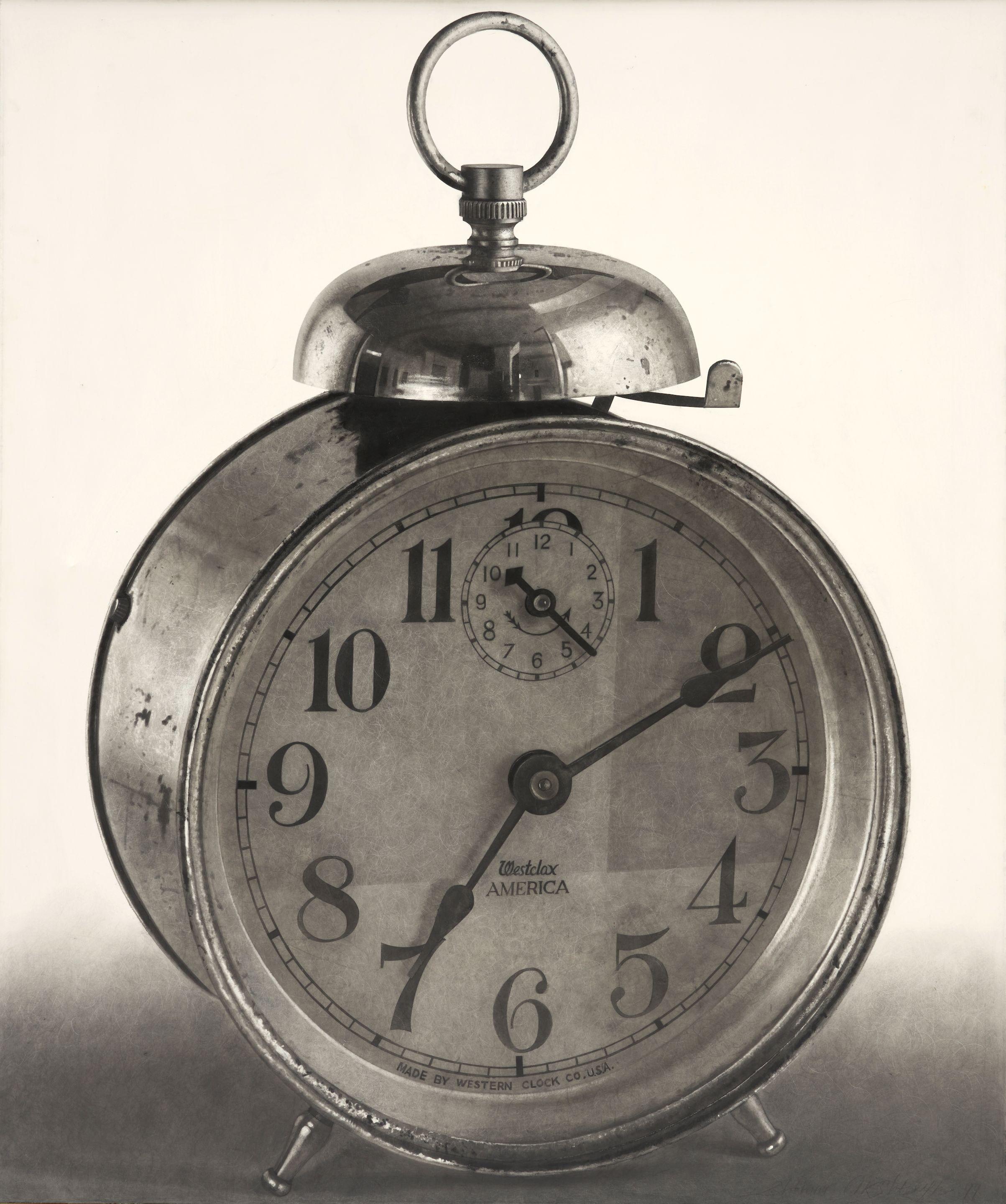 Shimon Okshteyn - Clock 50 1/4 x 42 in. (127.6 x 106.7 cm) framed 51 1/2 x 43 3/4 x 2 1/4 in.