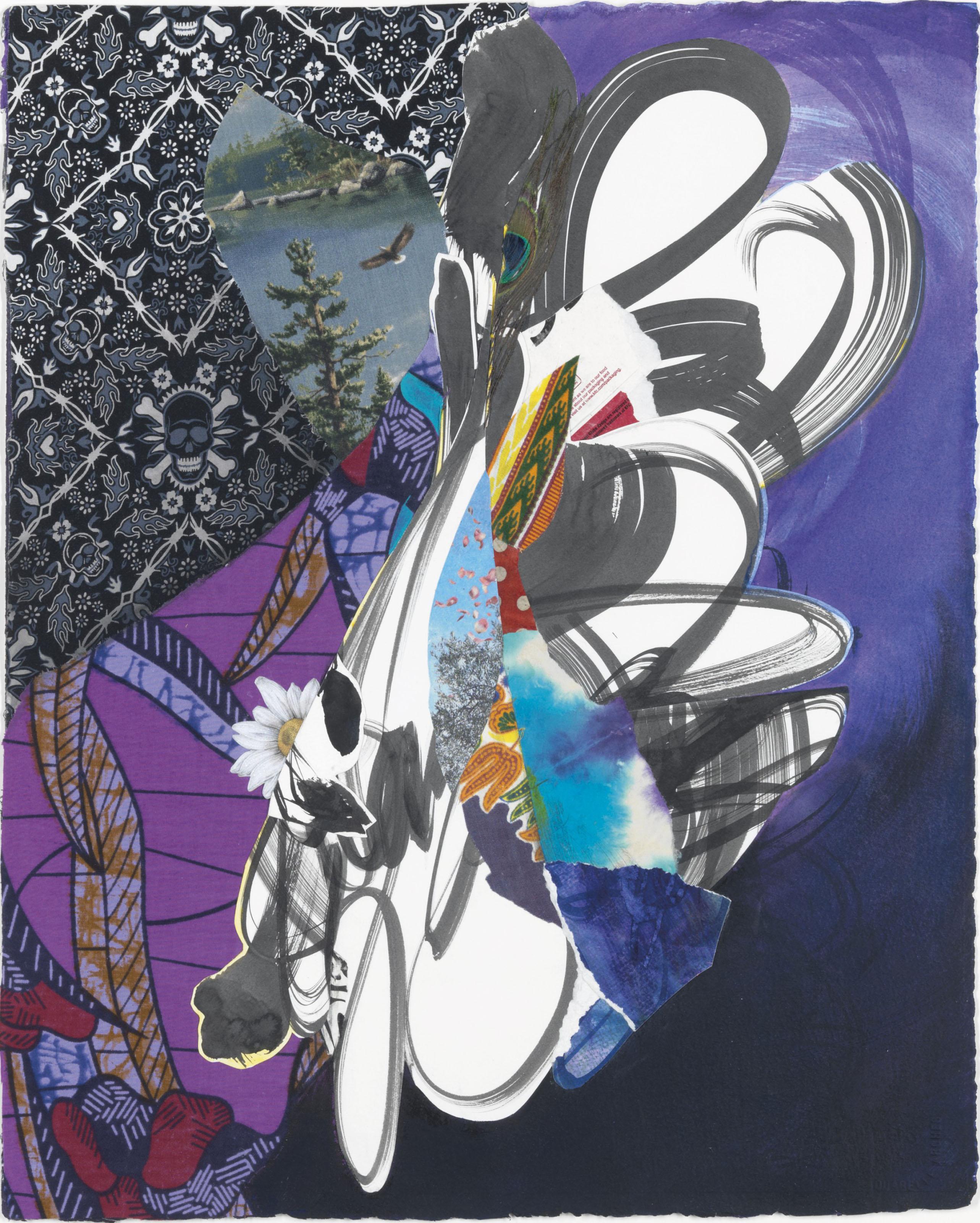 Shinique Smith - A kiss to unknowable winds (study)