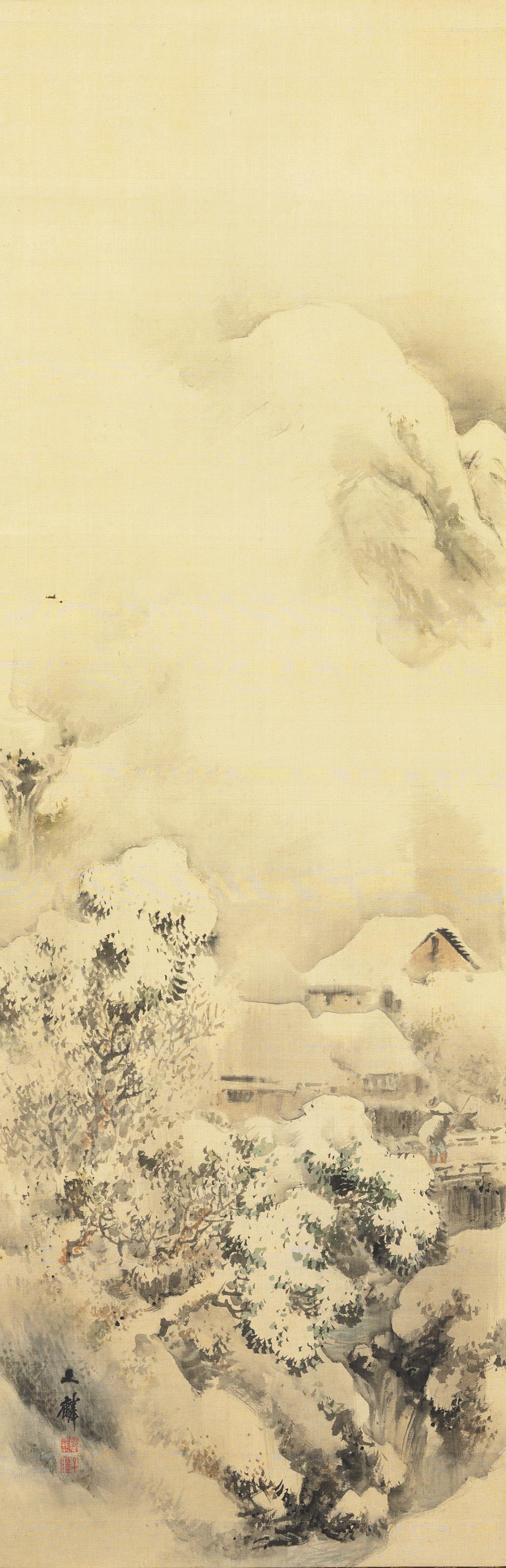 Shiokawa Bunrin - Landscape in snow