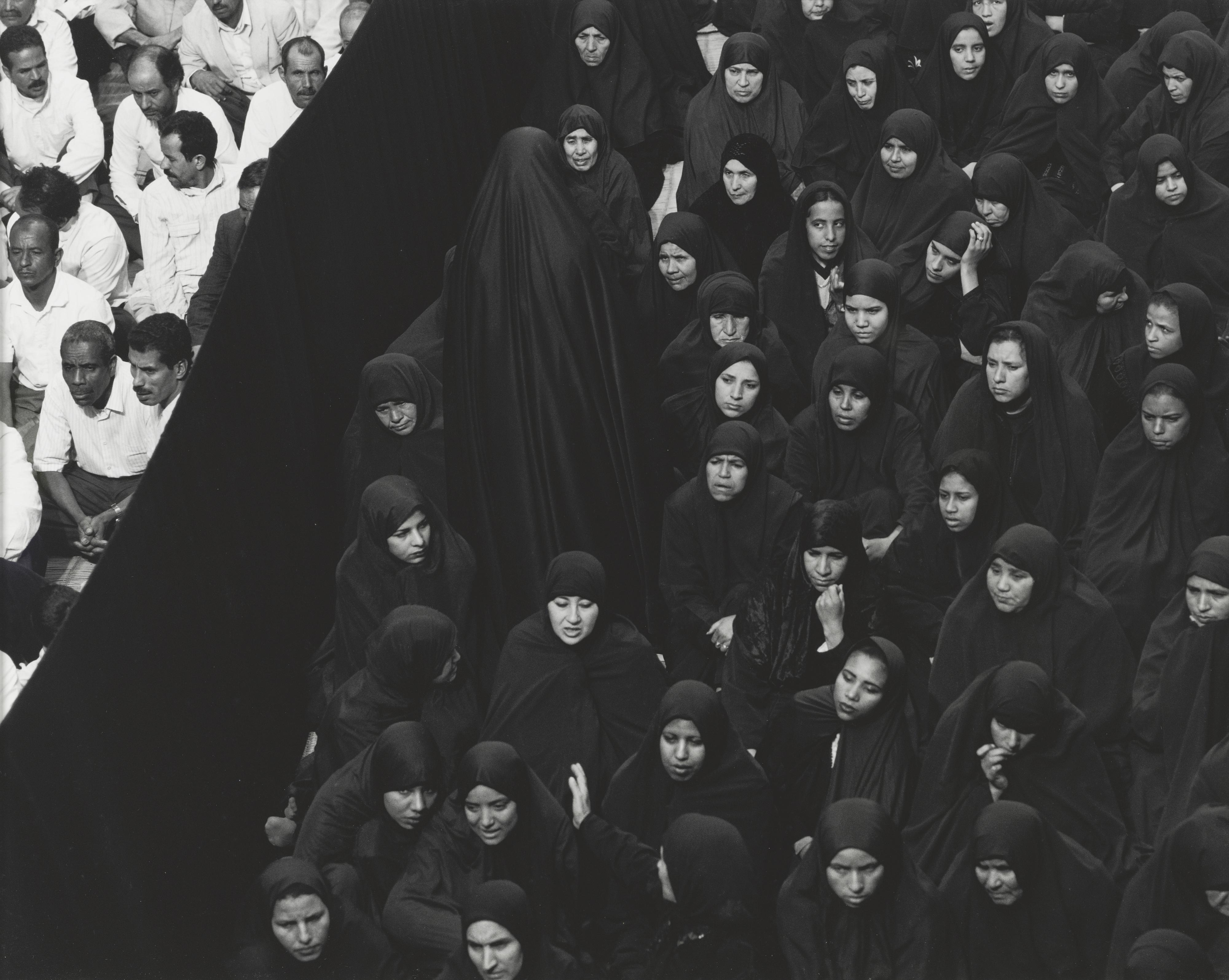 Shirin Neshat - Fervor Series (Crowd From Front, Woman Leaving)