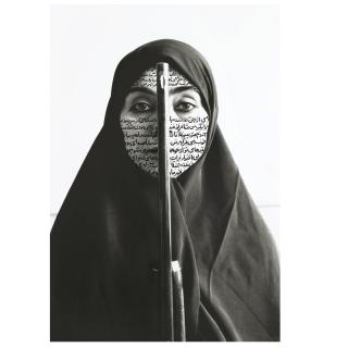 Shirin Neshat - Rebellious Silence, 1994Chromogenic Print With Calligraphic Inscription In Black Ink. On The Reverse, Signed, Titled, Numbered 2/ 3 In Black Felt Tip Pen. Framed.