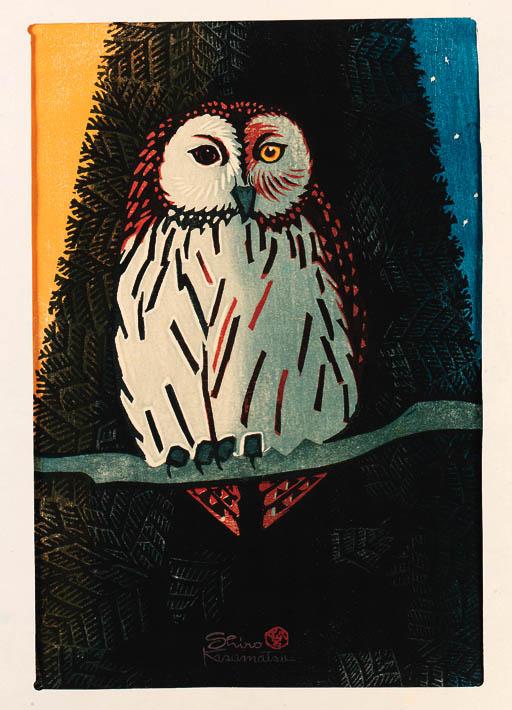 Shiro Kasamatsu - a woodblock print