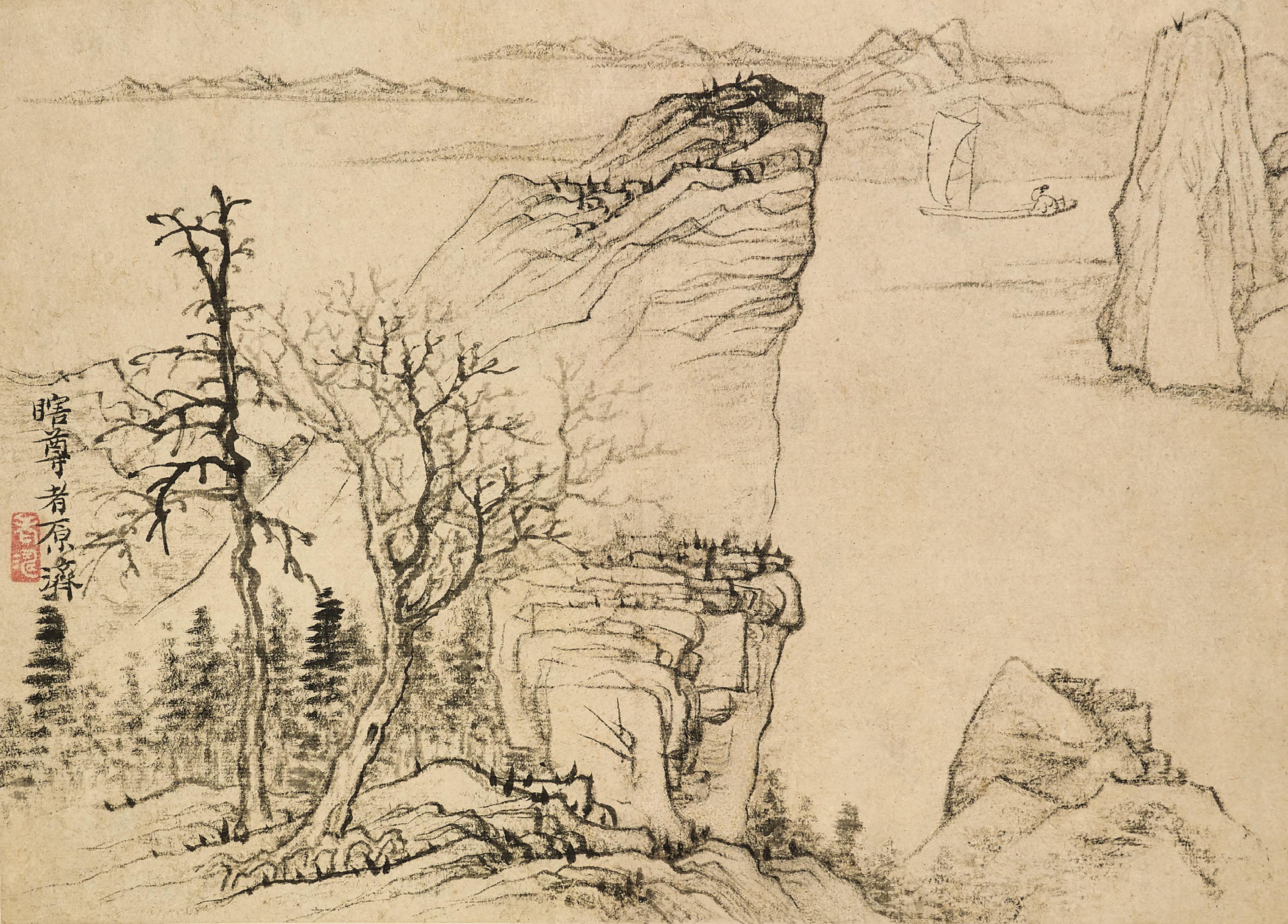 Shitao - Landscape in Fine Brush