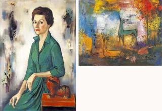 Shiy De-Jinn - Deer in the Forest & Portrait of Young Woman