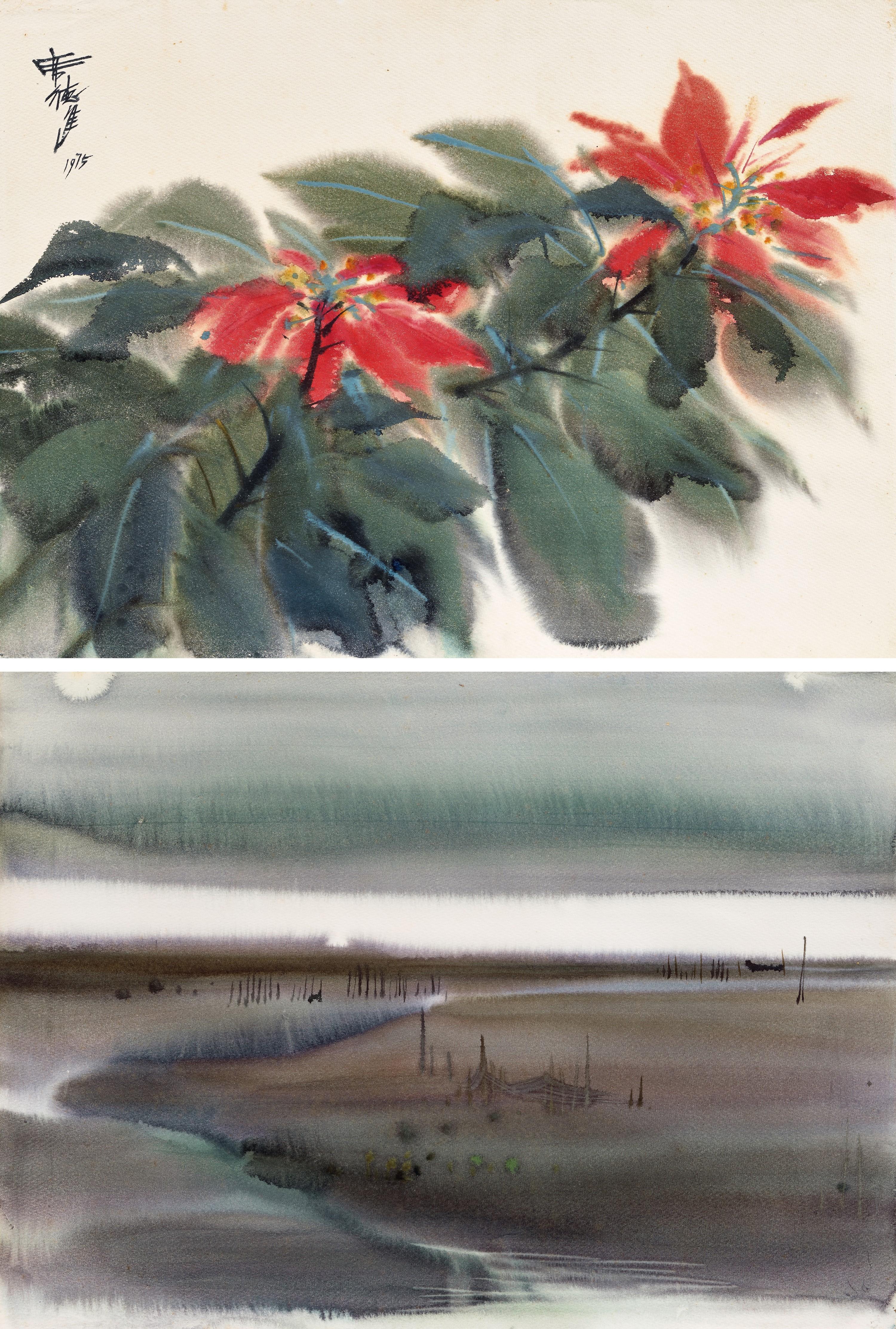 Shiy De-Jinn - Poinsettia/Guandu Plain (Double-Sided) (Painted In 1975)