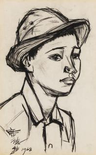 Shiy De-Jinn - Portrait (Young Man in a Hat)