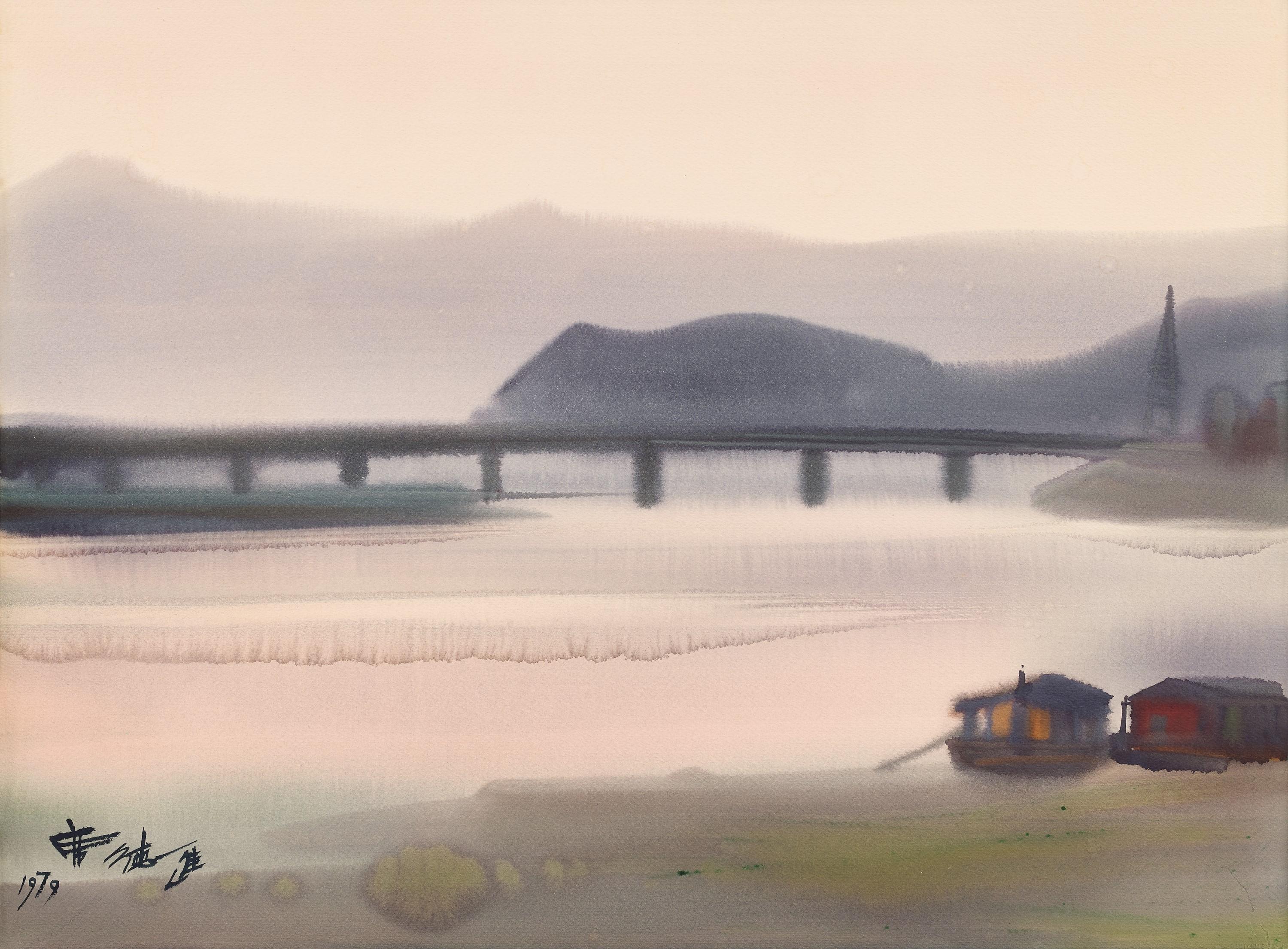 Shiy De-Jinn - Riverside Of Tamshui (Painted In 1979)