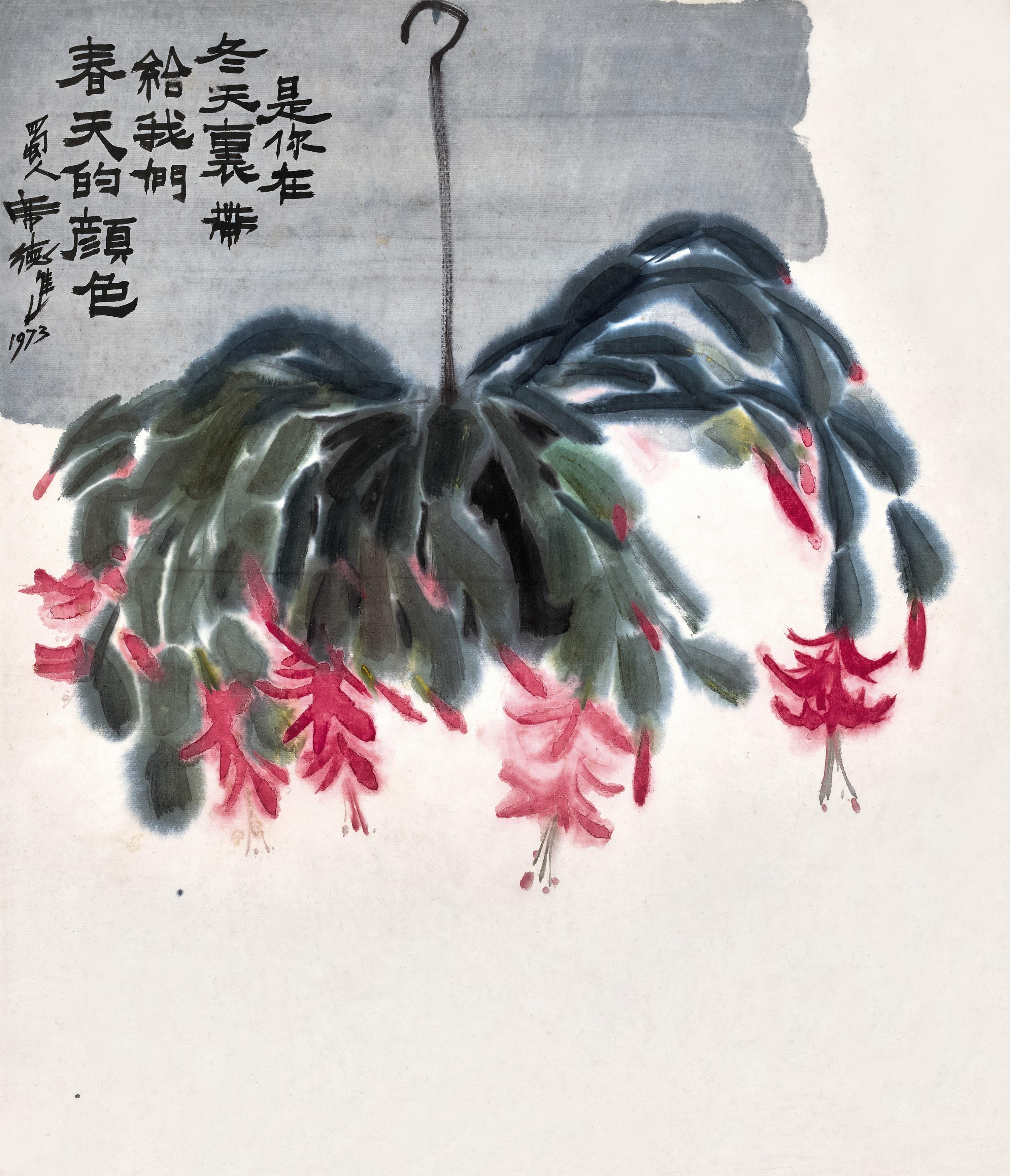 Shiy De-Jinn - Schlumbergera Truncata in Spring(Painted in 1973)