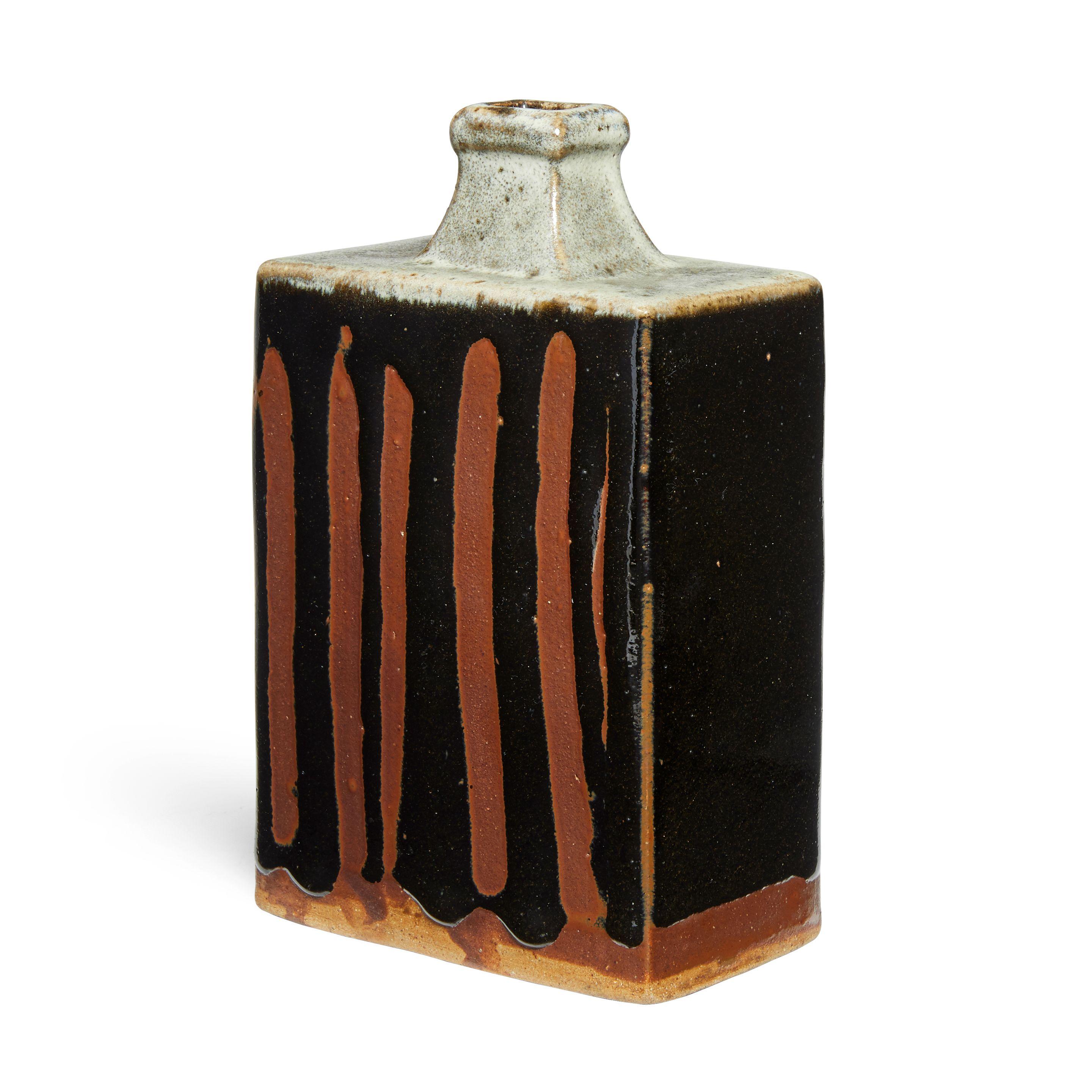 Shoji Hamada - Striped Square Bottle