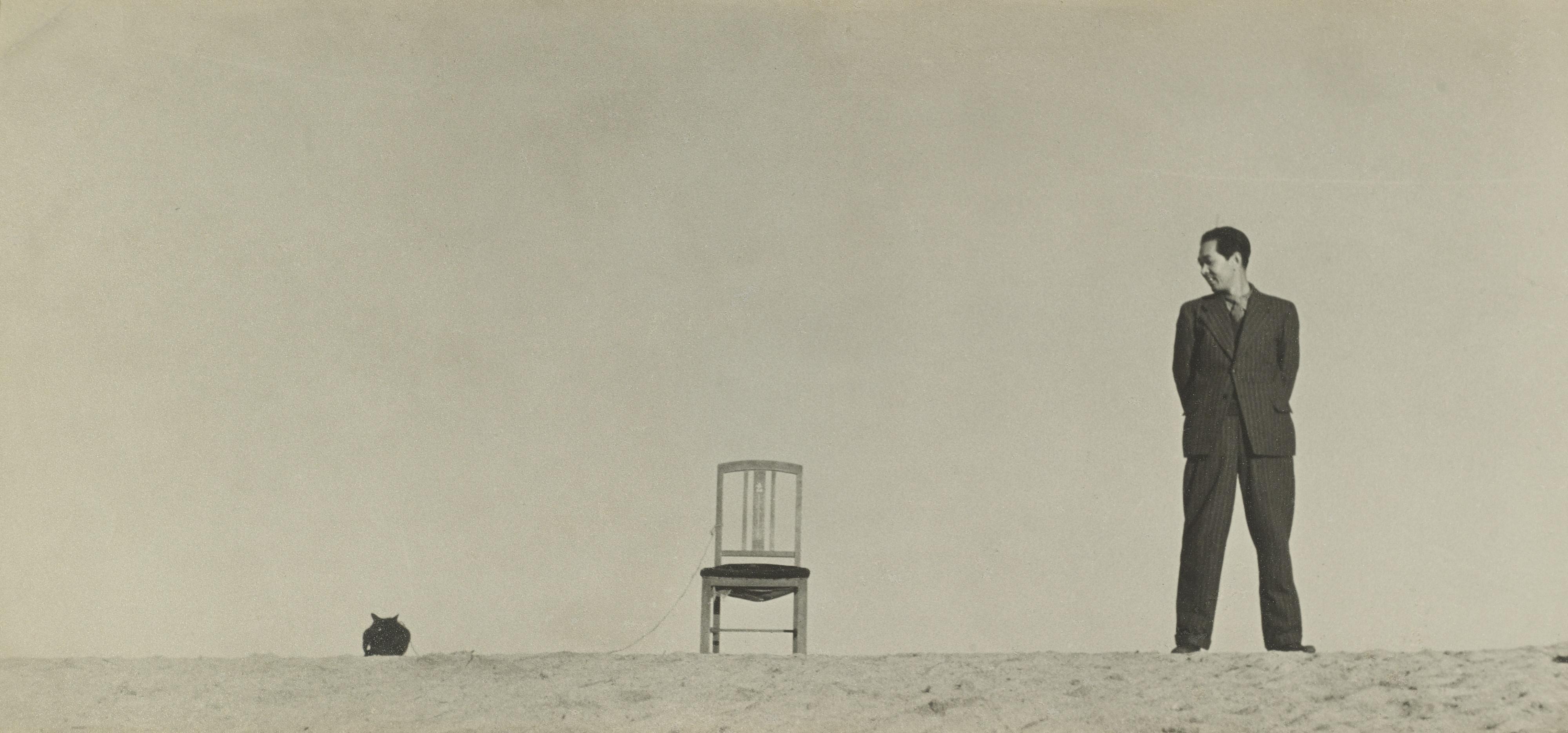 Shoji Ueda - Self-Portrait With Cat (\'Me And Cat\')