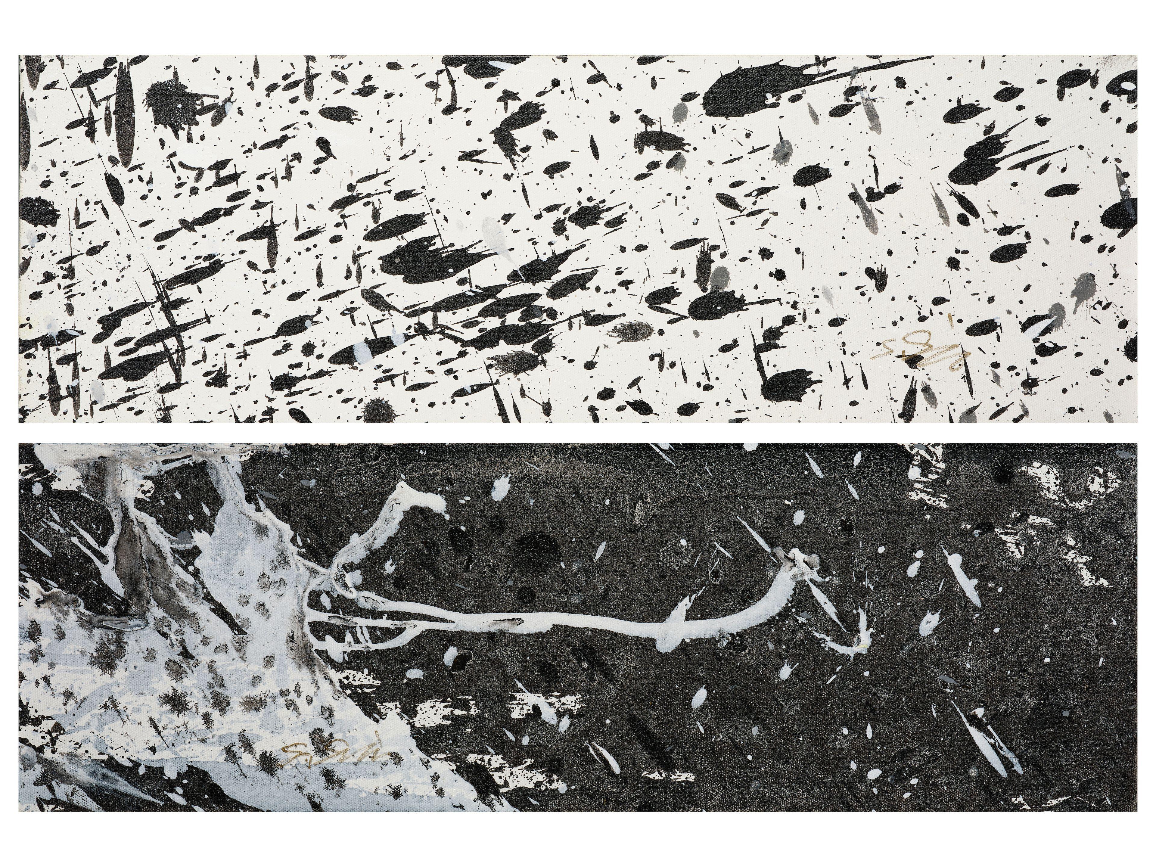 Shozo Shimamoto - Untitled (Two Works)